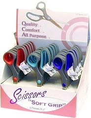 **-Soft Grip Scissor 7inch Display Box-** ##-Groves and Banks B4807-##