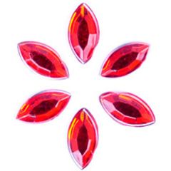 **-Glue-on Acrylic Stones-** 8x4mm Oval :: Red ##-Trimits B6039-8-##