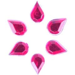 **-Glue-on Acrylic Stones-** 6x4mm Teardrop :: Cerise ##-Trimits B6040-7-##