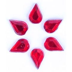 **-Glue-on Acrylic Stones-** 6x4mm Teardrop :: Red ##-Trimits B6040-8-##