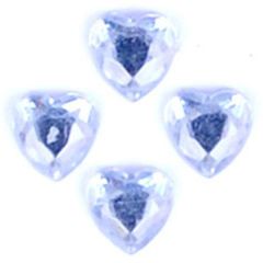**-Glue-on Acrylic Stones-** 6mm Heart :: Clear ##-Trimits B6041-1-##
