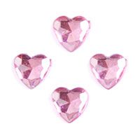 **-Glue-on Acrylic Stones-** 6mm Heart :: Pink ##-Trimits B6041-6-##