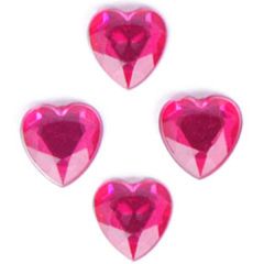 **-Glue-on Acrylic Stones-** 6mm Heart :: Cerise ##-Trimits B6041-7-##