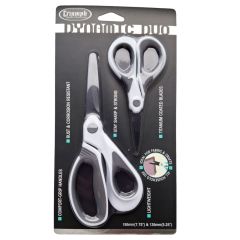 Dynamic Duo 2 Piece Fabric and Craft Scissor Set - Grey