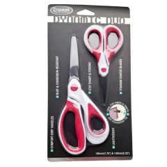 Dynamic Duo 2 Piece Fabric and Craft Scissor Set - Pink