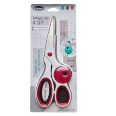 Triumph Measure/Cut 22cm/8.75in Scissors with Detachable 150cm/60in Tape Measure - Pink