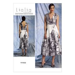 **-Vogue Lialia By Julia Alarcon Misses Sewing Pattern 1402 Dress-** 6-14 ##-Vogue V1402A5-##