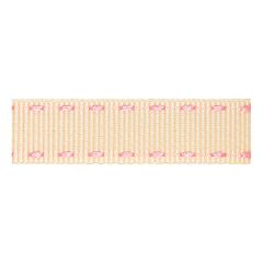 **-Berisfords 15mm Ivory/Pink Stitched Grosgrain Ribbon (4m spool)-** ##-Berisfords Ribbon C0133915-10-##