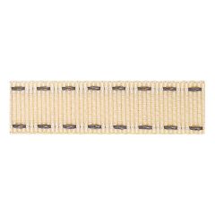 **-Berisfords 15mm Ivory/Silver Grey Stitched Grosgrain Ribbon (4m spool)-** ##-Berisfords Ribbon C0133915-15-##