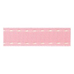 **-Berisfords 15mm Pink/Ivory Stitched Grosgrain Ribbon (4m spool)-** ##-Berisfords Ribbon C0133915-9-##