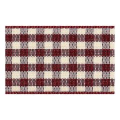 **-Berisfords 10mm Burgundy Gingham Ribbon (4m spool)-** ##-Berisfords Ribbon C0143810-3-##
