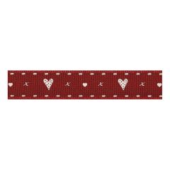 **-Berisfords 15mm Red Hearts & Kisses Ribbon (4m spool)-** ##-Berisfords Ribbon C1359215-1-##