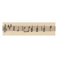 **-Berisfords 15mm Natural Musical Notes Ribbon (4m spool)-** ##-Berisfords Ribbon C1411515-1-##