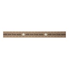 **-Berisfords 15mm Oatmeal With Love from Santa Ribbon (4m spool)-** ##-Berisfords Ribbon C1430215-3-##
