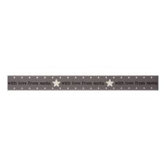 **-Berisfords 15mm Smoked Grey With Love from Santa Ribbon (4m spool)-** ##-Berisfords Ribbon C1430215-5-##