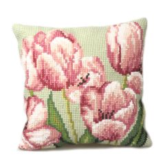 **-Cross Stitch Cushion: Tulip (Right)-** ##-Collection D'Art CD5070-##