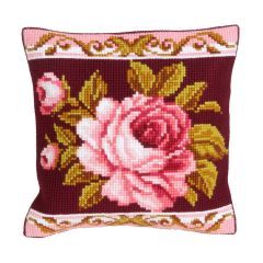 **-Cross Stitch Cushion Kit: Romantic Rose 2-** ##-Collection D'Art CD5179-##