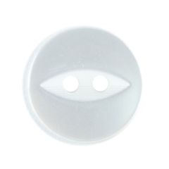 **-Fish Eye Button 2BB/3 :: 14mm :: White-** ##-Crendon Buttons 2BB-3201-##