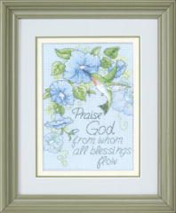 **-Hummingbird And Morning Glories Mini Counted Cross Stitch Kit-** ##-Dimensions D65015-##