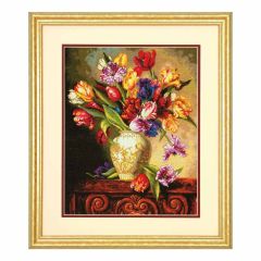 **-Gold: Counted Cross Stitch: Parrot Tulips-** ##-Dimensions D70-35305-##