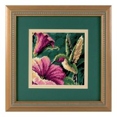 **-Mini Needlepoint: Hummingbird Drama-** ##-Dimensions D07210-##