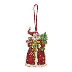 **-Counted Cross Stitch: Ornament: Santa-** ##-Dimensions D70-08895-##