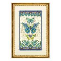 **-Counted Cross Stitch Kit: Peacock Butterflies-** ##-Dimensions D70-35323-##