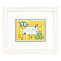 **-For Baby: Counted Cross Stitch: Birth Record: Woodland Creatures-** ##-Dimensions D70-74370-##