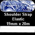 **-Shoulder Strap Elastic :: 19mm x 20 metres-** ##-Hemline E38819-WHT-##