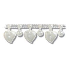 **-Fancy Shape Heart Shaped Pearl Beading 12mm x 10 M Rolls :: Ivory-** ##-Trimits EG452I-##