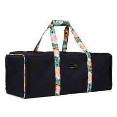 **-Die Cut Storage Case-** Black with Floral Trim, Carry Bag for Cricut, Brother, Silhouette and Most Diecut Machines ##-Everything Mary EVM12400-1-##