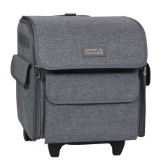 **-Overlocker Sewing Machine Trolley Bag on Wheels-** Grey, Overlocker Storage Case for Janome, Brother, Singer and Most Overlocker Machines ##-Everything Mary EVM12810-1-##