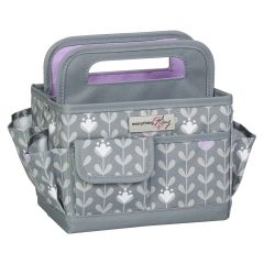**-Collapsible Desktop Craft Organiser-** Grey & White Leaf for Sewing, Scrapbooking, Paper Craft and Art ##-Everything Mary EVM12831-1-##