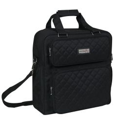 **-Craft Storage Bag-** Black Quilted, Craft Organiser for Sewing, Scrapbooking, Paper Craft and Art, Carry Case for Supplies and Accessories ##-Everything Mary EVM12859-1-##