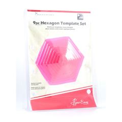 **-9 Piece Template Set :: Hexagonal-** ##-Sew Easy ERGG07-PNK-##