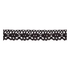 **-Cotton Lace: 25m X 20mm B :: Black-** ##-Essential Trimmings ET431-BLK-##
