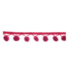 **-Pom Pom Trimming 18m X 20mm :: Cerise-** ##-Essential Trimmings ET601-164-##