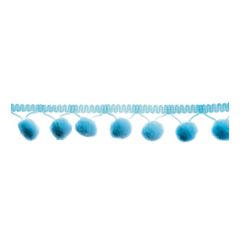 **-Pom Pom Trimming 18m X 20mm :: Turquoise-** ##-Essential Trimmings ET601-257-##
