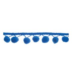 **-Pom Pom Trimming 18m X 20mm :: Blue-** ##-Essential Trimmings ET601-547-##