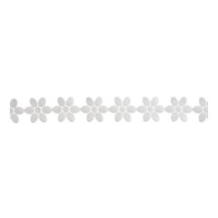 **-Flower Trim 25m X 18mm :: White-** ##-Essential Trimmings ET609-WHT-##