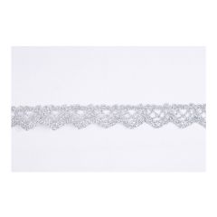 **-Metallic Lace 16mm :: Silver-** ##-Essential Trimmings ET201-SIL-##