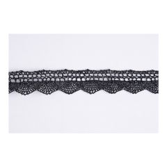 **-Metallic Lace 20mm :: Black-** ##-Essential Trimmings ET216-BLK-##