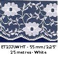 **-Nylon Lace 60mm :: White-** ##-Essential Trimmings ET233-WHT-##