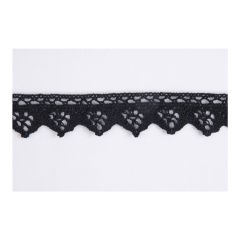 **-Cotton Lace 30mm :: Black-** ##-Essential Trimmings ET239-BLK-##