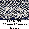 **-Cotton Lace 50mm :: Natural-** ##-Essential Trimmings ET242-NAT-##