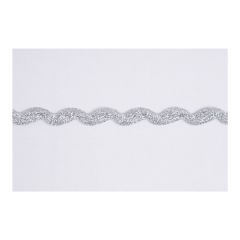 **-Ric Rac Metallic 10mm :: Silver-** ##-Essential Trimmings ET246-SIL-##