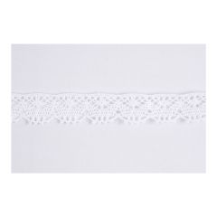 **-Cotton lace 20mm :: White-** ##-Essential Trimmings ET259-WHT-##
