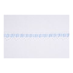 **-Cotton Lace/Gingham Ribbon :: Light Blue-** ##-Essential Trimmings ET287-SKY-##