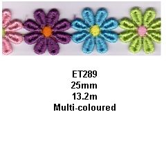 **-Daisy Trim 25mm 289-** ##-Essential Trimmings ET289-##