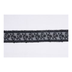 **-Rayon Embroidered Nylon Lace 291 :: Black-** ##-Essential Trimmings ET291-BLK-##